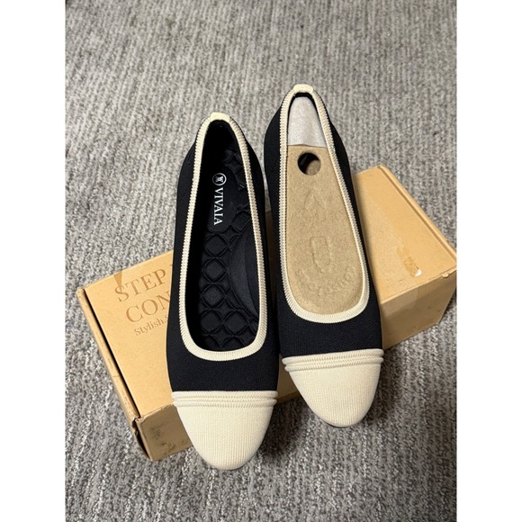 Vivaia Julie Pro Almond-Toe‎ Chunky Heels Pumps Arch Support US 7.5 EUR38.5 - Picture 5 of 12